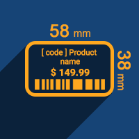 CBMS ODOO ERP Custom Product Labels 58x38 mm