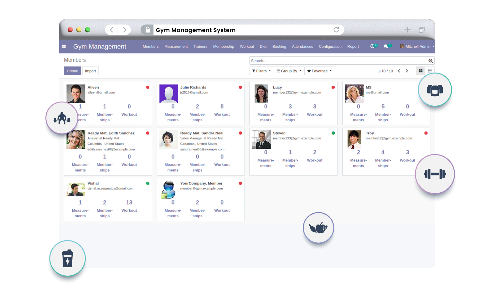 Gym Management System - CBMS ODOO ERP GYMMS